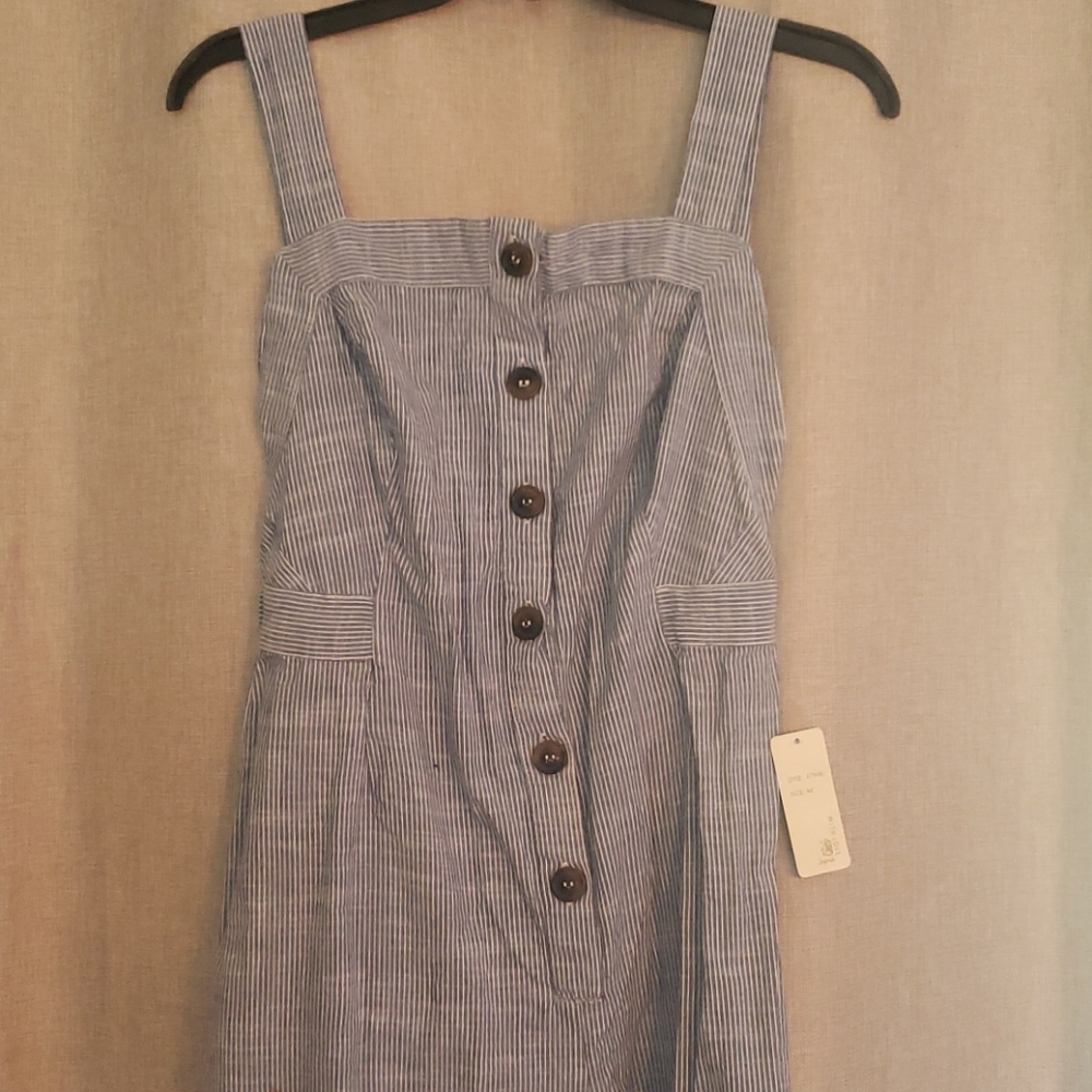 Blue/white striped Romper